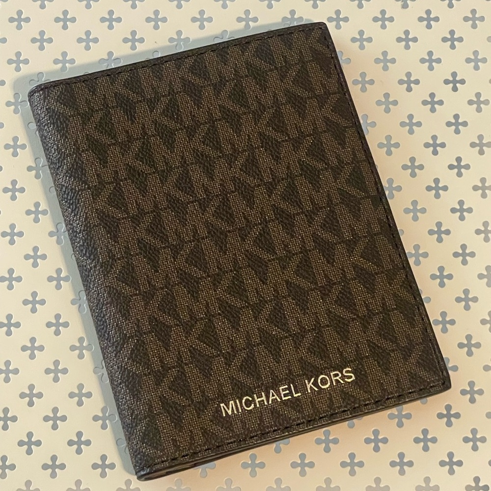 Michael Kors Dark Brown Passport & Card Holder